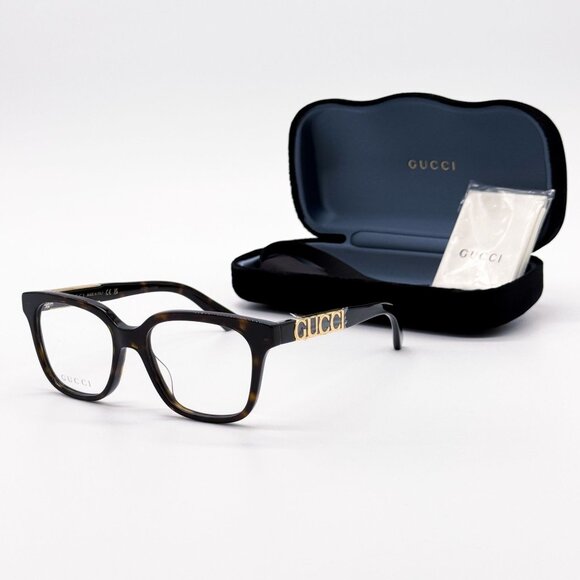 NEW GUCCI GG1192O 002 EYEGLASSES WOMEN HAVANA EYEWEAR - Picture 1 of 10